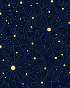 Geometric Starburst Blue Pattern Rug