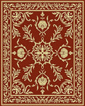 Ornate Floral Damask Pattern Rug