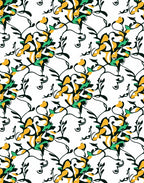 Abstract Floral Vines Pattern Rug