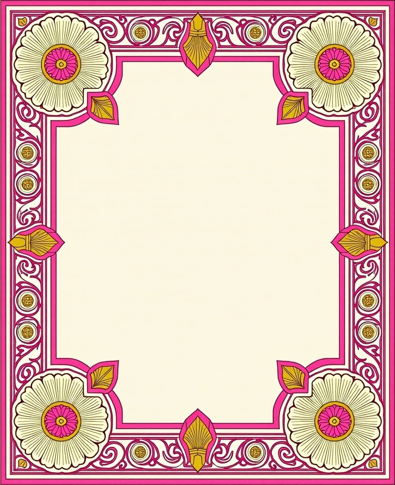 Ornate Floral Leaf Pattern Design Rug