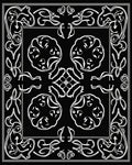 Classic Black White Ornamental Design Rug