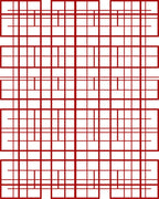 Red Abstract Geometric Stripe Design Rug