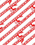 Bold Red Graphic Dragon Stripe Rug