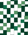 Modern Green Square Geometric Design Rug
