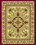 Vintage Floral Scrollwork Pattern Rug