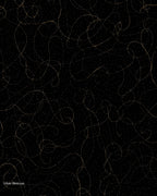 Black Gold Swirl Starry Night Rug