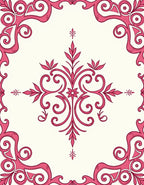 Elegant Scrollwork Floral Pattern Rug