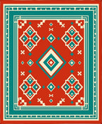 Bold Geometric Traditional Pattern Rug