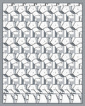 Monochromatic Geometric Architectural Pattern Rug