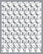Monochromatic Geometric Architectural Pattern Rug
