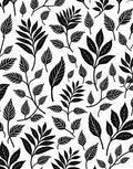 Botanical Branch Leaf Pattern Design Rug