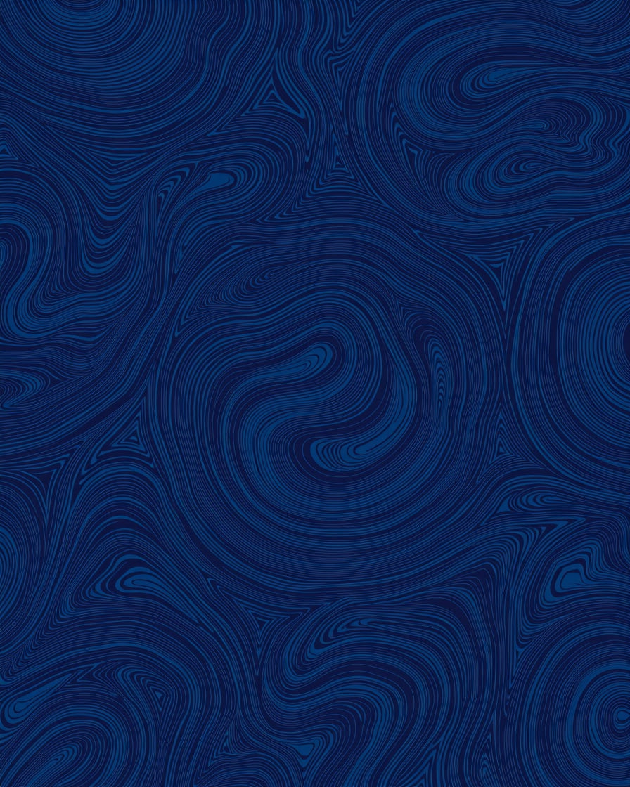 Deep Blue Swirl Pattern Design Rug