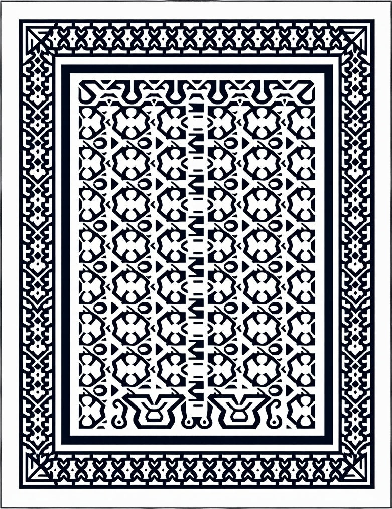 Intricate Classic Geometric Pattern Rug