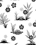 Floral Botanical Line Art Design Rug