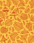 Autumn Leaves And Mushroom Pattern Rug