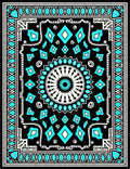 Geometric Diamond Inlay Tribal Rug