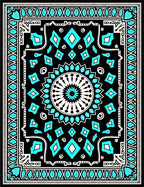 Geometric Diamond Inlay Tribal Rug