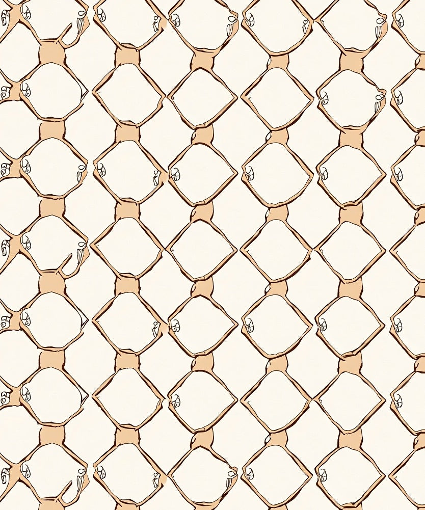 Abstract Humanoid Diamond Pattern Rug