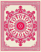 Intricate Red Mandala Floral Design Rug