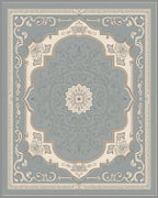 Classic Floral Medallion Beige Rug