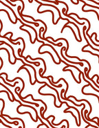 Red Abstract Swirl Patterned Rug