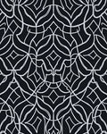 Monochromatic Floral Arabesque Pattern Rug