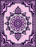 Ornamental Mandala Flower Pattern Rug