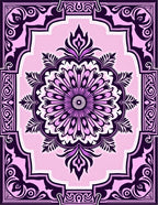 Ornamental Mandala Flower Pattern Rug