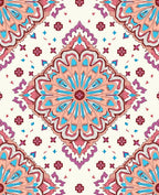 Mandala With Floral And Star Patterns Rug