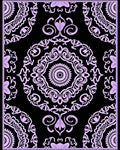 Ornate Lavender Mandala Pattern Rug