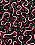 Candy Cane Swirl Red Green Black Rug