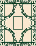 Elegant Intertwined Geometric Lattice Rug