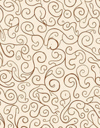 Brown Swirl Elegant Pattern Design Rug