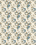 Blue Floral Abstract Pattern Design Rug