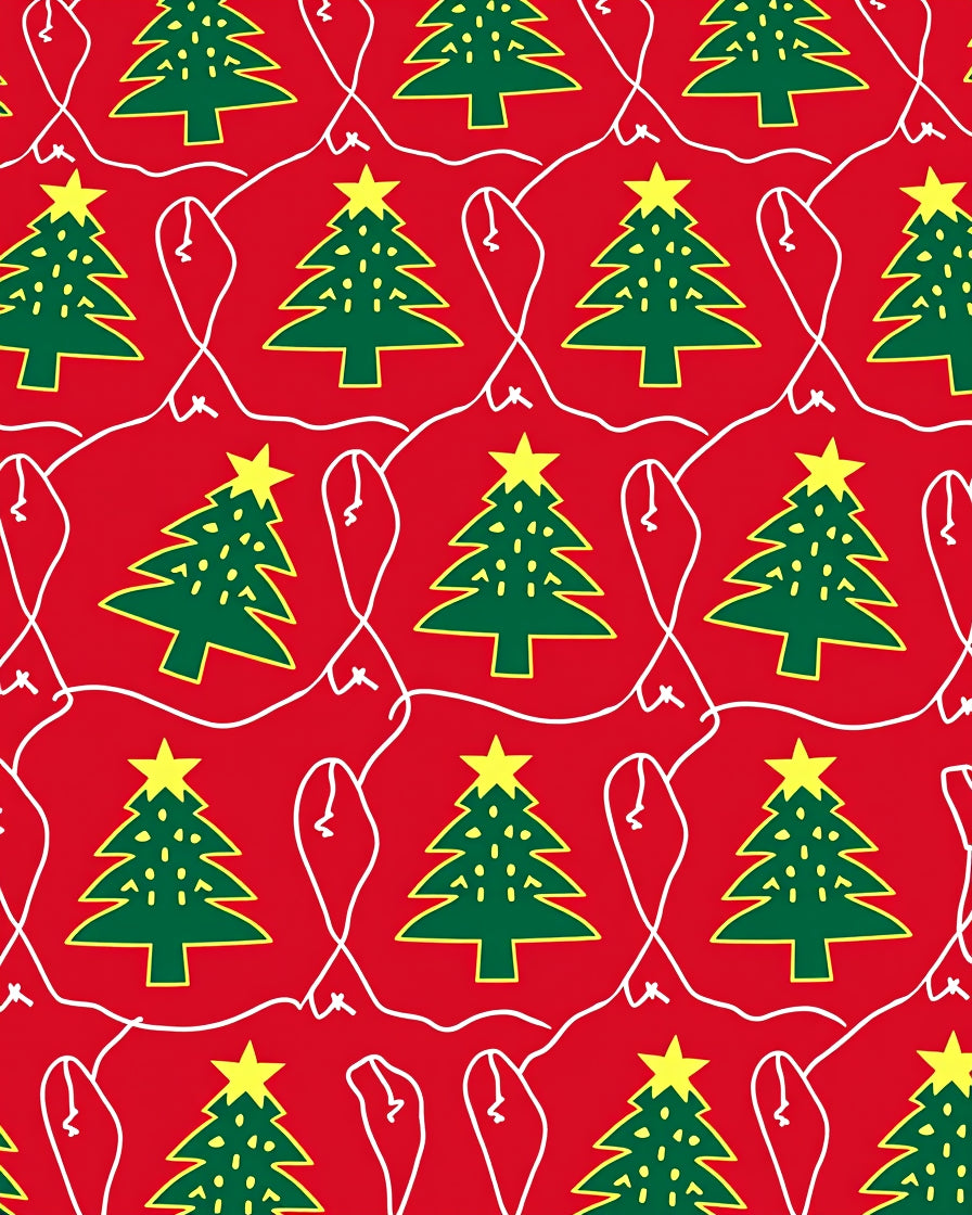 Red Green Christmas Tree Computer Mouse Rug