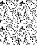 Whimsical Floral Vine Abstract Design Rug