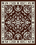 Classic Floral Scrollwork Design Rug