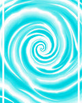 Cool Swirling Cyan Pattern Rug