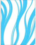 Flowing Sky Blue Brushstroke Pattern Rug