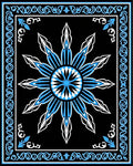 Central Sun Floral Medallion Pattern Rug