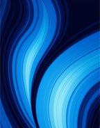 Abstract Blue Swirls Dynamic Rug