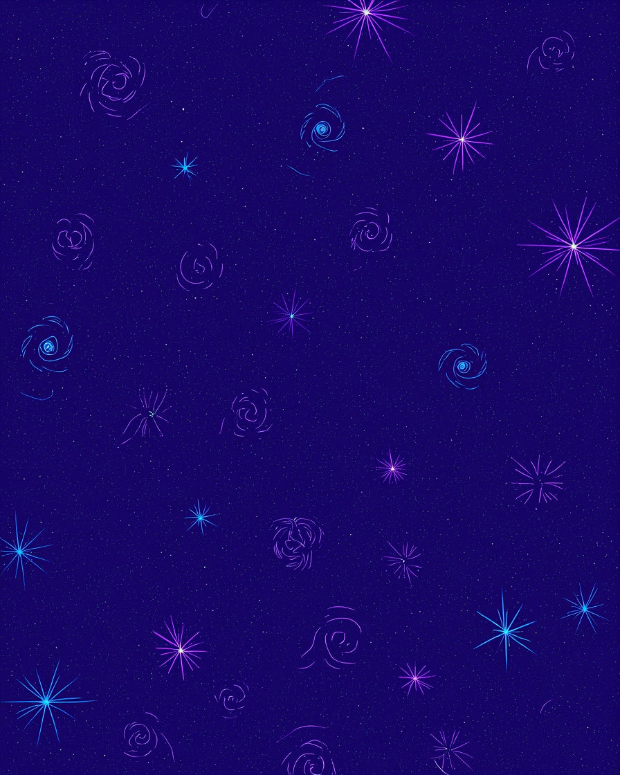 Cosmic Swirls Starbursts Pattern Rug