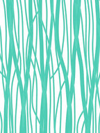 Flowing Lines Abstract Teal Pattern Rug