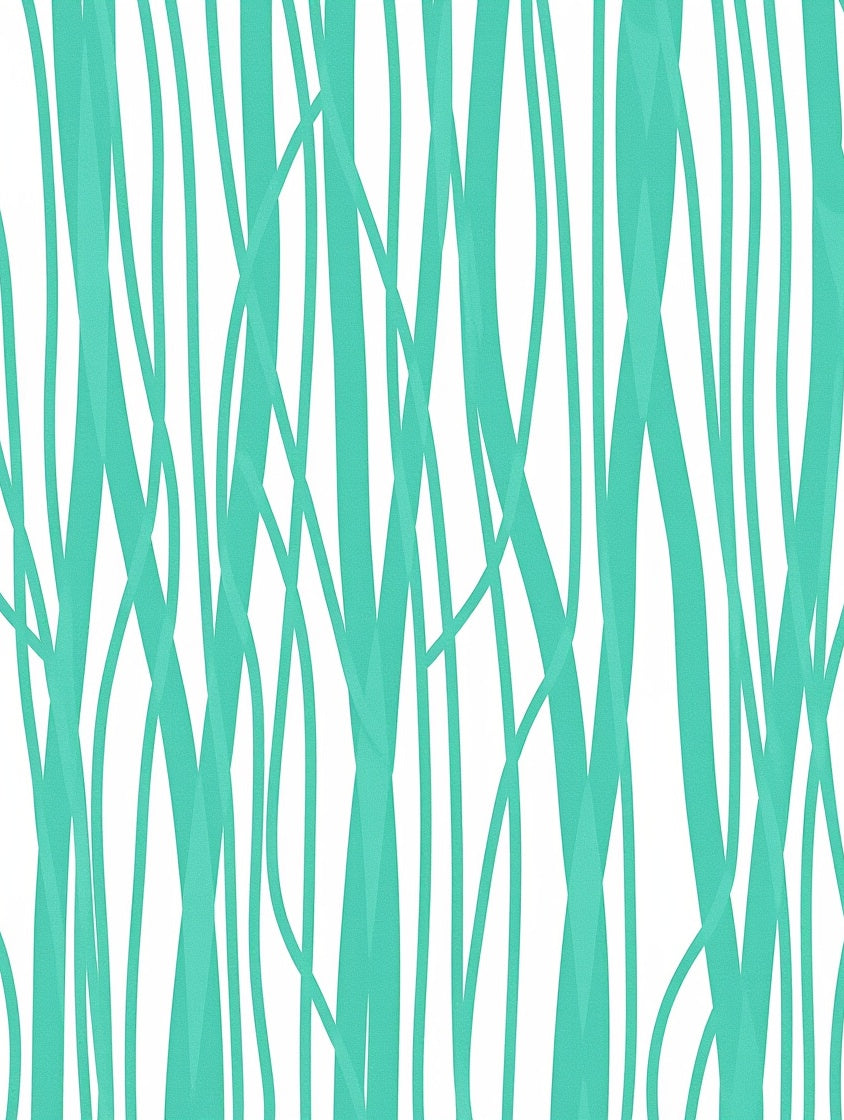 Flowing Lines Abstract Teal Pattern Rug