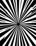 Bold Sunburst Black White Pattern Rug