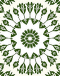 Green Floral Mandala Pattern Rug