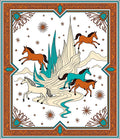Running Horses Crystal Peaks Art Rug