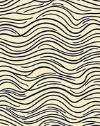 Abstract Wavy Contour Pattern Rug