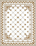 Classic Floral Diamond Pattern Rug