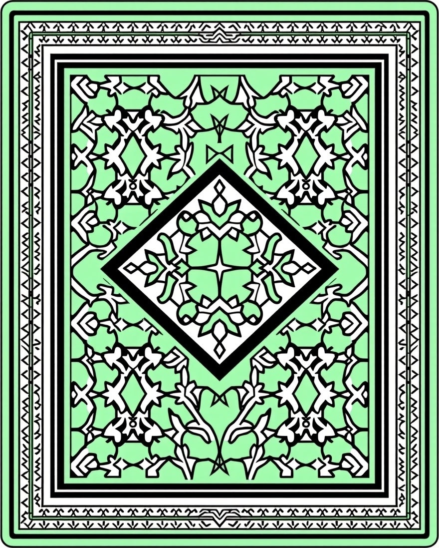 Intricate Geometric Floral Pattern Rug